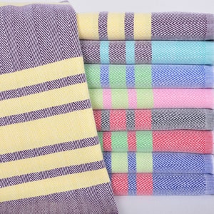 63&quot;x40&quot; Blue-Light Green Chevron Towel, Bridesmaid Gift Towel, Engagement Gift, Personalized Turkish Towel, Personalized Gift,
