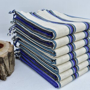 Toalha de praia com monograma, toalha de ioga, toalha listrada azul-preta sax de 70" x 38", presentes para despedida de solteira, madrinhas, presentes de decoração para casa, gif de bebê menino