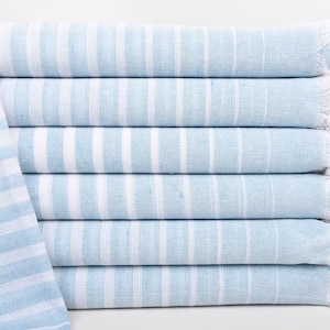 40x69 Inches White-Turquoise Cotton Towel, Striped Towel, Monogram Beach Towel, Bath Towel, Bridal Shower Favors, Valentines Day Gift Idea,