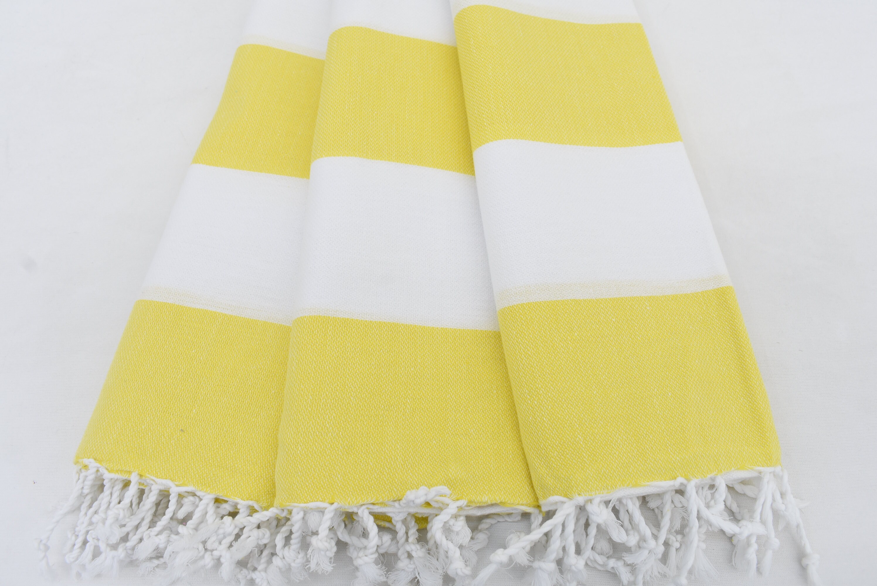 yellow patterned bath towels