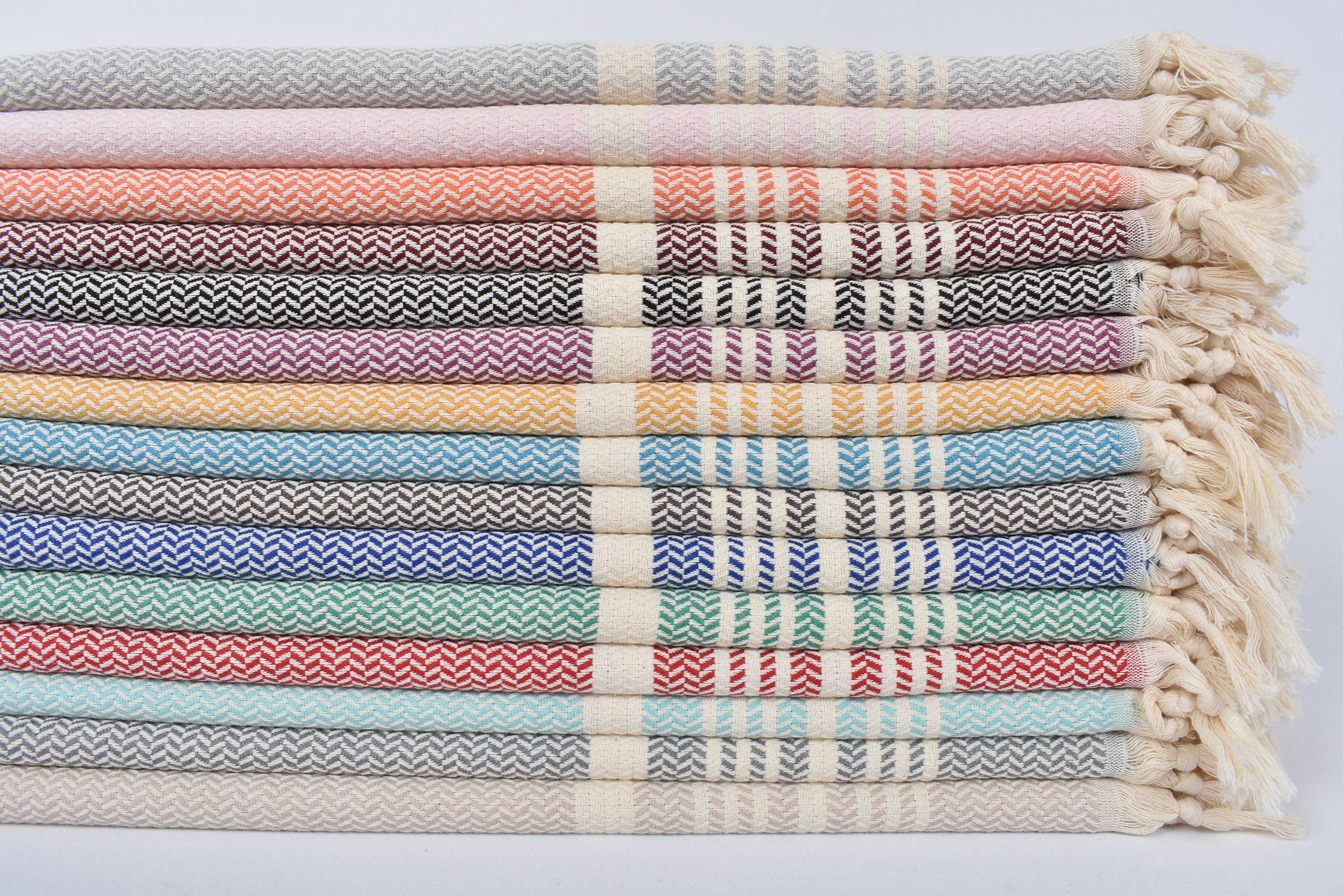 Small Towel, Kitchen Towel, Hand Towel, Striped Dishcloth, 16x40 Inches Cotton Peshkir, Bridesmaid Gift , Hotel Towel, Guest Peshkir,