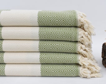 Turkish Towel, 70x40, Turkish Beach Towel,Oil Green Bath Towel, Cotton Towel, Turkey Towel, Peshtamal Towel, Wholesale Towel Arf-Elms_924