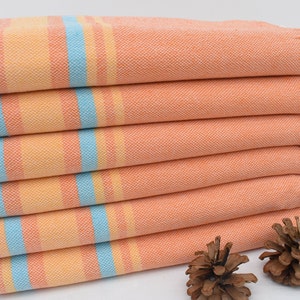 Sarong Handtuch, Strandtuch, 70x36, Türkisches Handtuch, Badezimmer Handtuch, Pool Handtuch, 180x90 cm, Tischdecke, Orange Handtuch, Handgemacht Dblg-Zhr