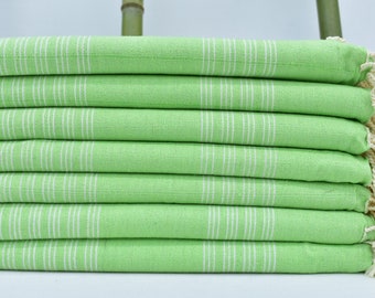 Home Decor Gifts, Gift Towel, Bachelorette Party Favors, Custom Wedding Gifts, 70"x40" Light Green Striped Towel, Bachelorette Beach Towel