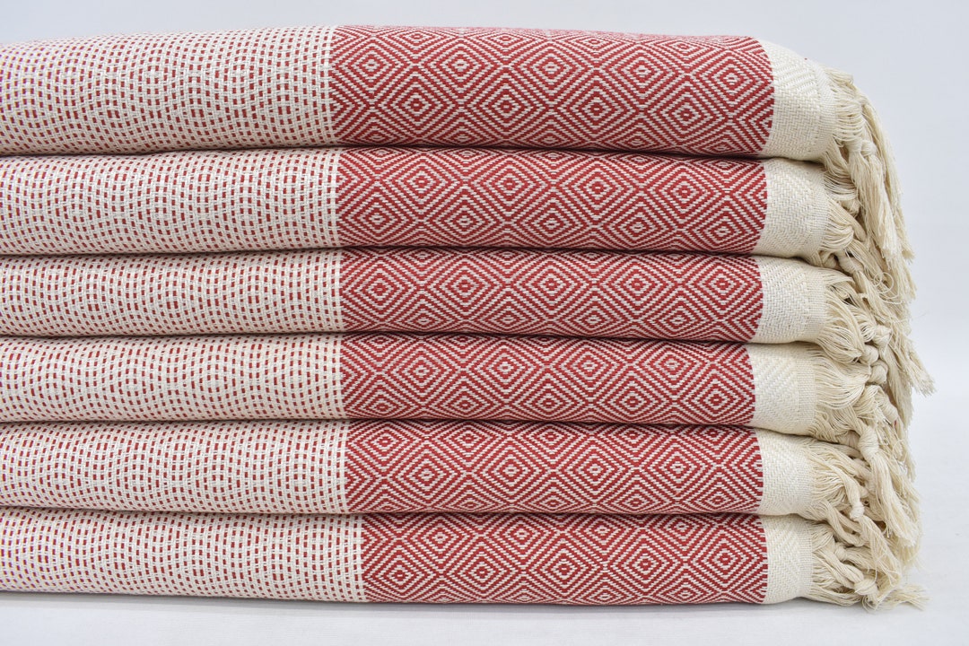 Woven Throw Blanket, Throw Blanket Couch, 90x79 Red Diamond Blanket, Couch Throw Blanket, Boho