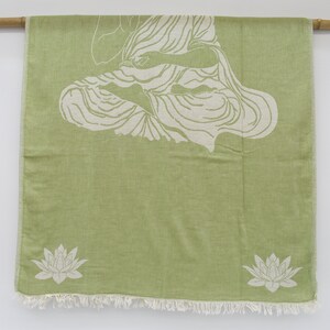 Bachelorette Favor, Bachelor Gifts, Summer Towel, Personalized Gift, 70&quot;x40&quot; Green Budha Pattern Towel, Bachelorette Party Gifts Bridesmaids