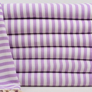 Turkish Towel, Personalized Wedding Gift, 70&quot;x40&quot; Lilac Striped Towel, Bachelor Party Favors, Wedding Hand Made Gift, Personalized Gifts,