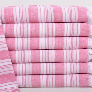 Bachelorette Towel, Cute Beach Towel, 70&quot;x40&quot; Pink Striped Towel, Handmade Gift, Boyfriend Gift, Best Friend Gift, Valentines Day Gift Idea,