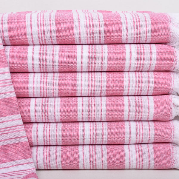Bachelorette Towel, Cute Beach Towel, 70"x40" Pink Striped Towel, Handmade Gift, Boyfriend Gift, Best Friend Gift, Valentines Day Gift Idea,