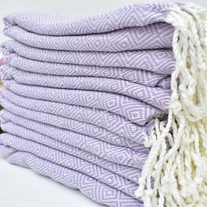 Turkish Towel, Organic Cotton Towel,Beach Towel, Lilac Peshtemal Towel,70&quot; x 40&quot;, Bath Towel, Wholesale Towel, Natural Towel Mld-Krstl_079