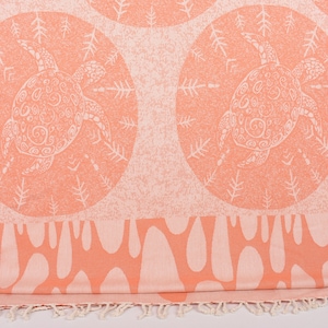 Custom Blanket, 99&quot;x79&quot; Orange Turtle Design Blanket, Christmas Gift Blanket, Boho Throw Blankets, Turkish Bedcover, Woven Blanket,