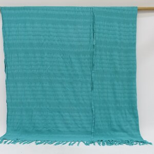 Summer Gift, Turkish Bedspread, 95&quot;x67&quot; Green Stonewashed Striped Throw, Decorative Blanket, Wedding Favors, Bachelorette Gifts,