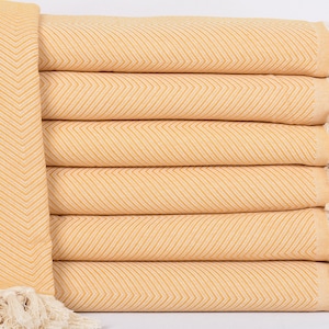 Custom Blanket, Turkish Blanket, Bachelorette Gifts, Best Friend Gift, Turkish Bedspread, 83&quot;x67&quot; Mustard Zig zag Throw, Organic Beach Blank