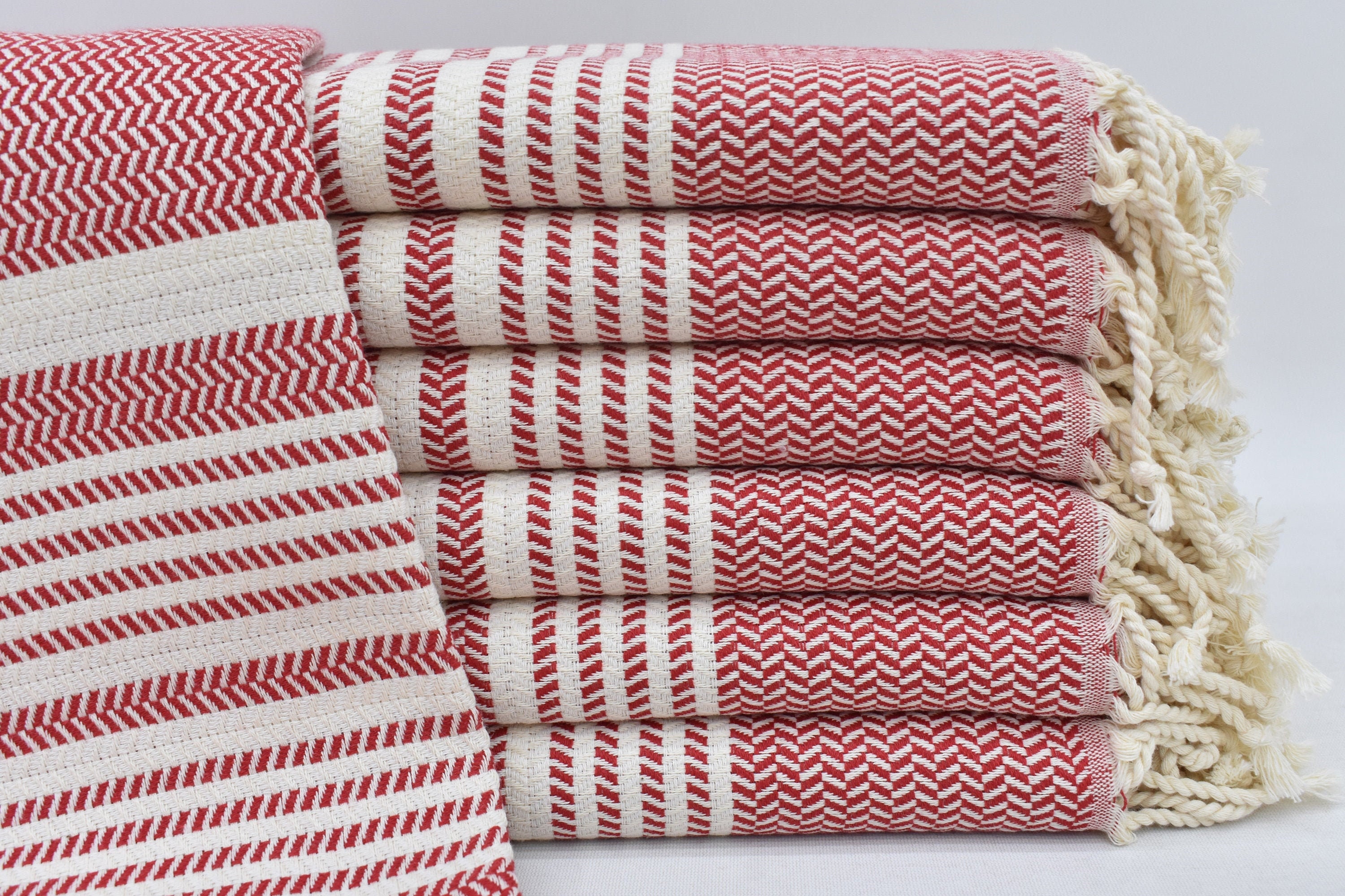 Red Towel Holiday Towel Organic Cotton Towel,70x40 Wedding Gift Towel,Beach Towel,Turkish Towel,Bridesmaid Gift Towel Cotton  Ylmz-Fnr