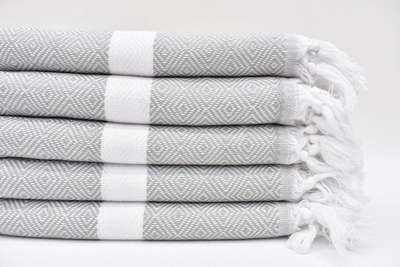 Hand Towel 40x18 Diamond Hand Towel Kitchen Towel Gray - Etsy