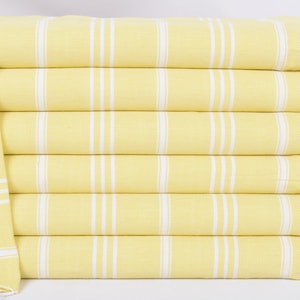 Hand Size Towels, Kitchen Towel, Monogram Kitchen Towel, Best Friend Gift, 40&quot;x24&quot; Lemon Yellow Striped Dish Towel, Personalized Dish Towel,