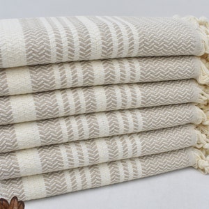 Organic Cotton Towel, Turkish Hand Towel, Hand Towel, 40&quot;x18&quot;, Tea Towel, Beige Towel, Dish Towel, Small Towel, Gift Towel Osm-Hasr-Pskr_041