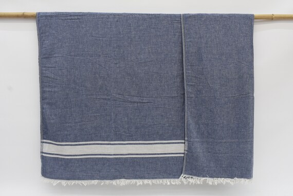 Personalized Gifts, Bedspread, Couch Throw Blanket, 70"x60" Navy Striped Blanket, Personalized Blanket, Decorative Bedspread,
