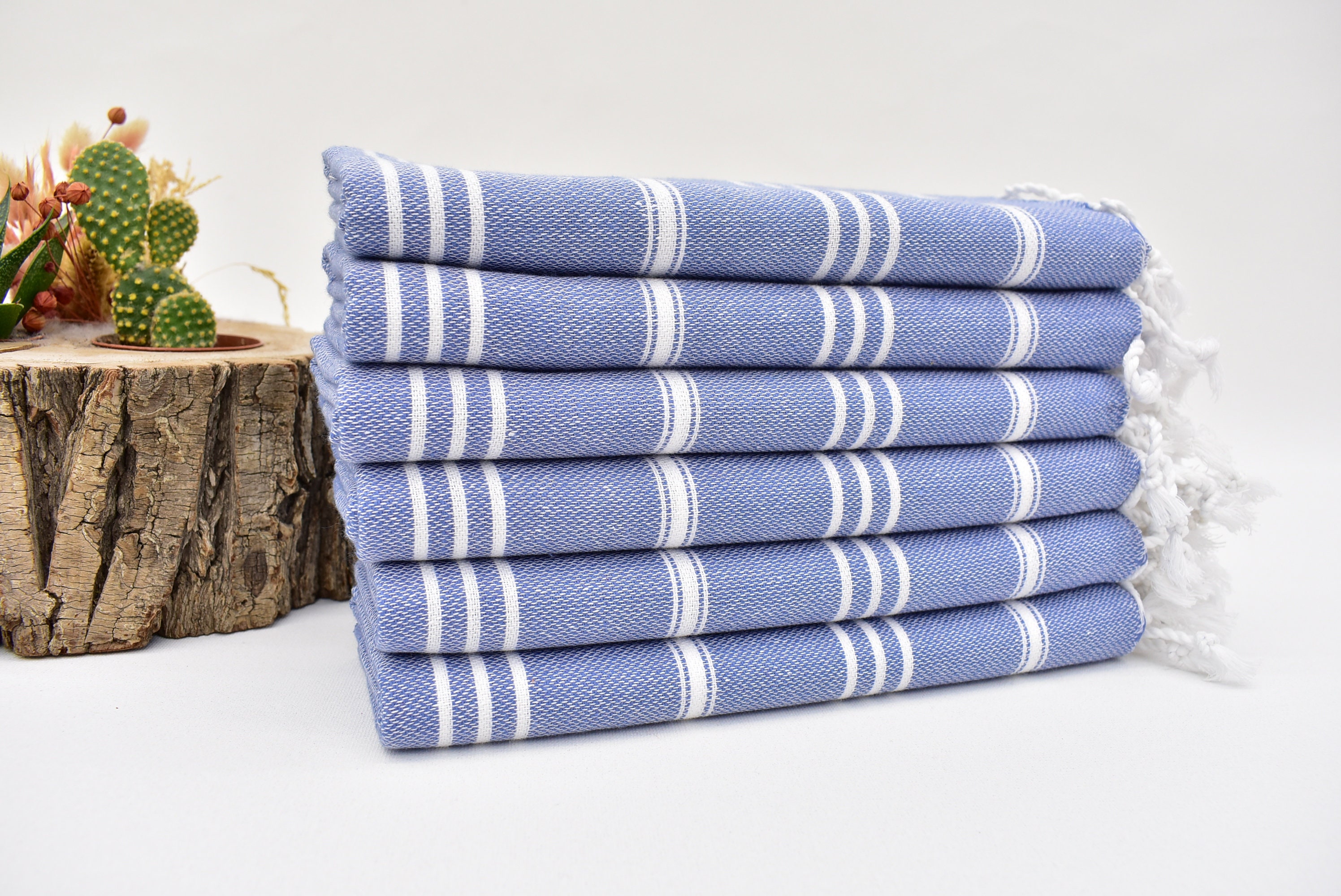 Hand Towel Blue Striped Hand Towel Turkish Hand Towel Etsy