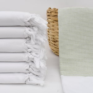 Valentines Day Gift For Him, Gifts For Him, Wedding Gifts Towel, Bachelorette Party Gifts Bridesmaids, 70&quot;x40&quot; Green Striped Towel,