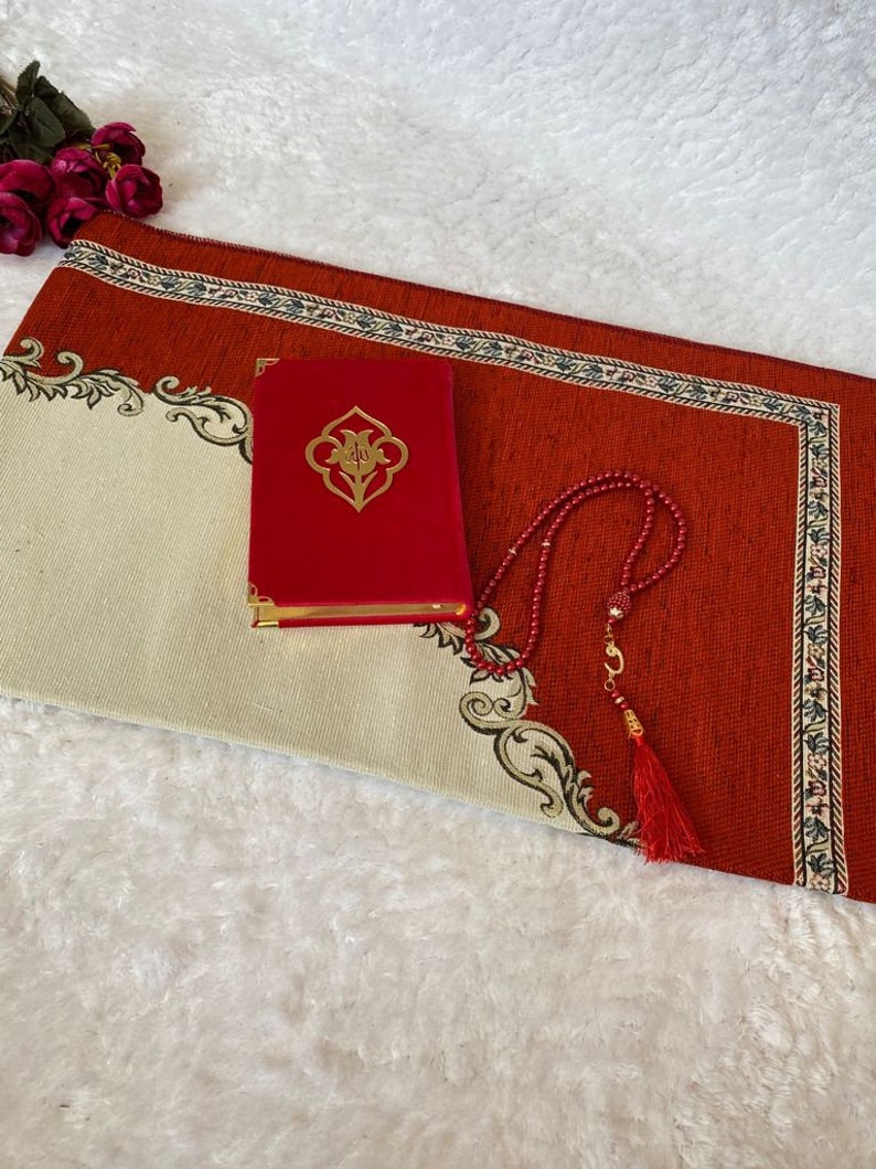 Prayer Rug Set Muslim Prayer Mat Velvet Quran Prayer Rug Etsy