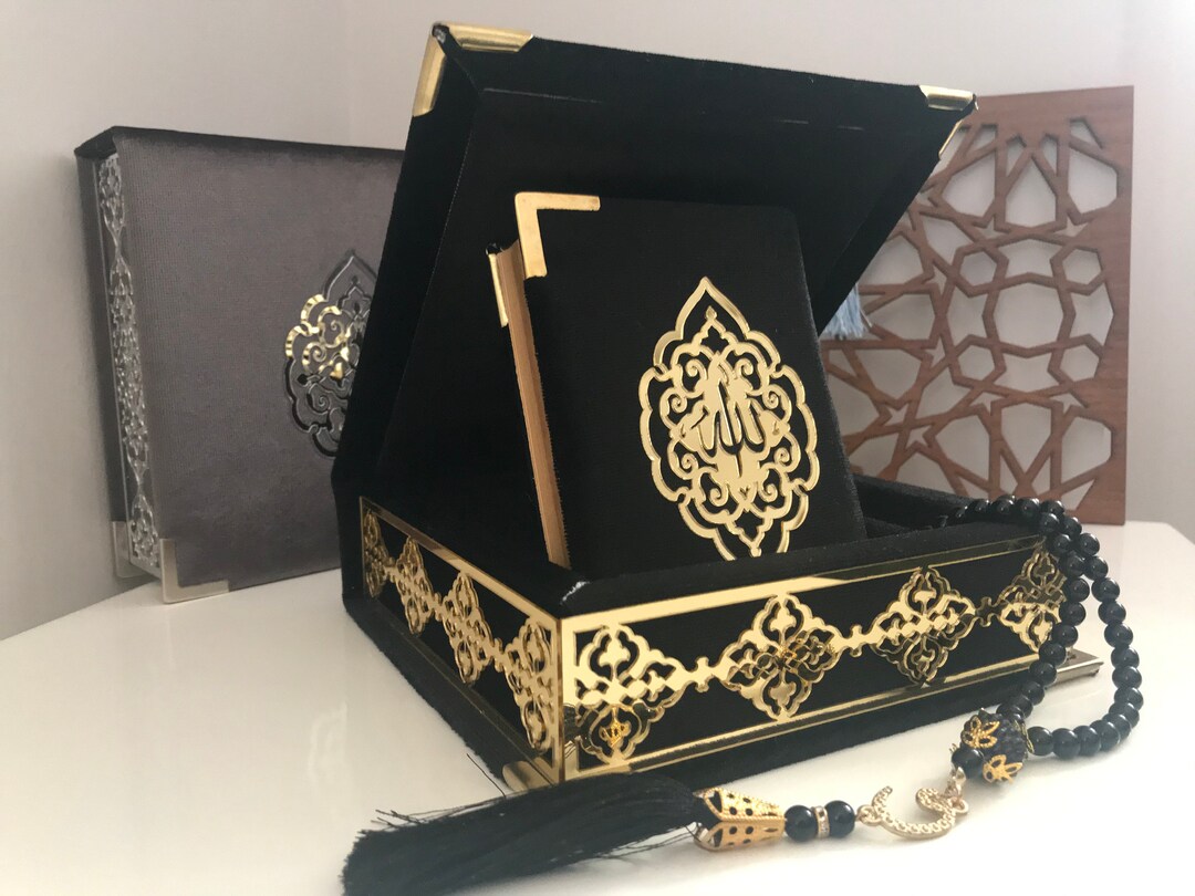 Velvet Wooden Box Quran Quran Sets Quran Arabic Quran and Etsy