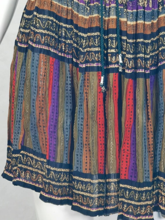 90s vintage bohemian mini skirt - goa festival pa… - image 4