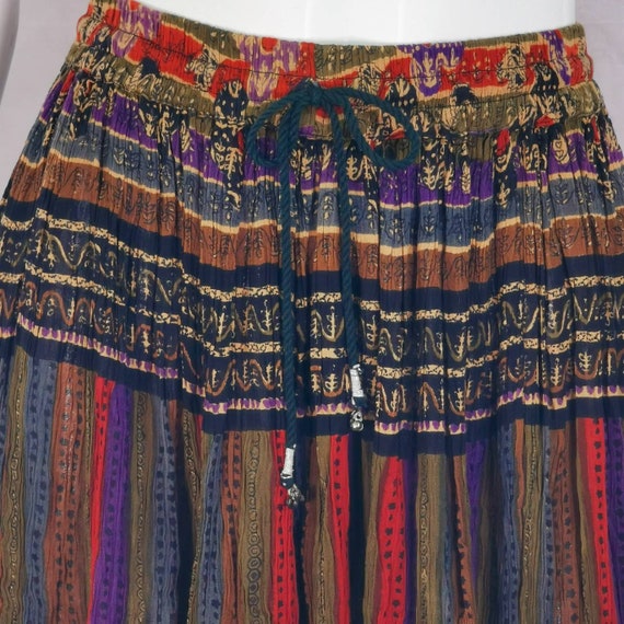 90s vintage bohemian mini skirt - goa festival pa… - image 3