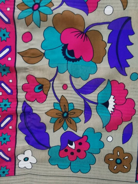Foulard Vintage En Soie Pier Olivier 90x85 Cm - Multicouleur Pour Femme