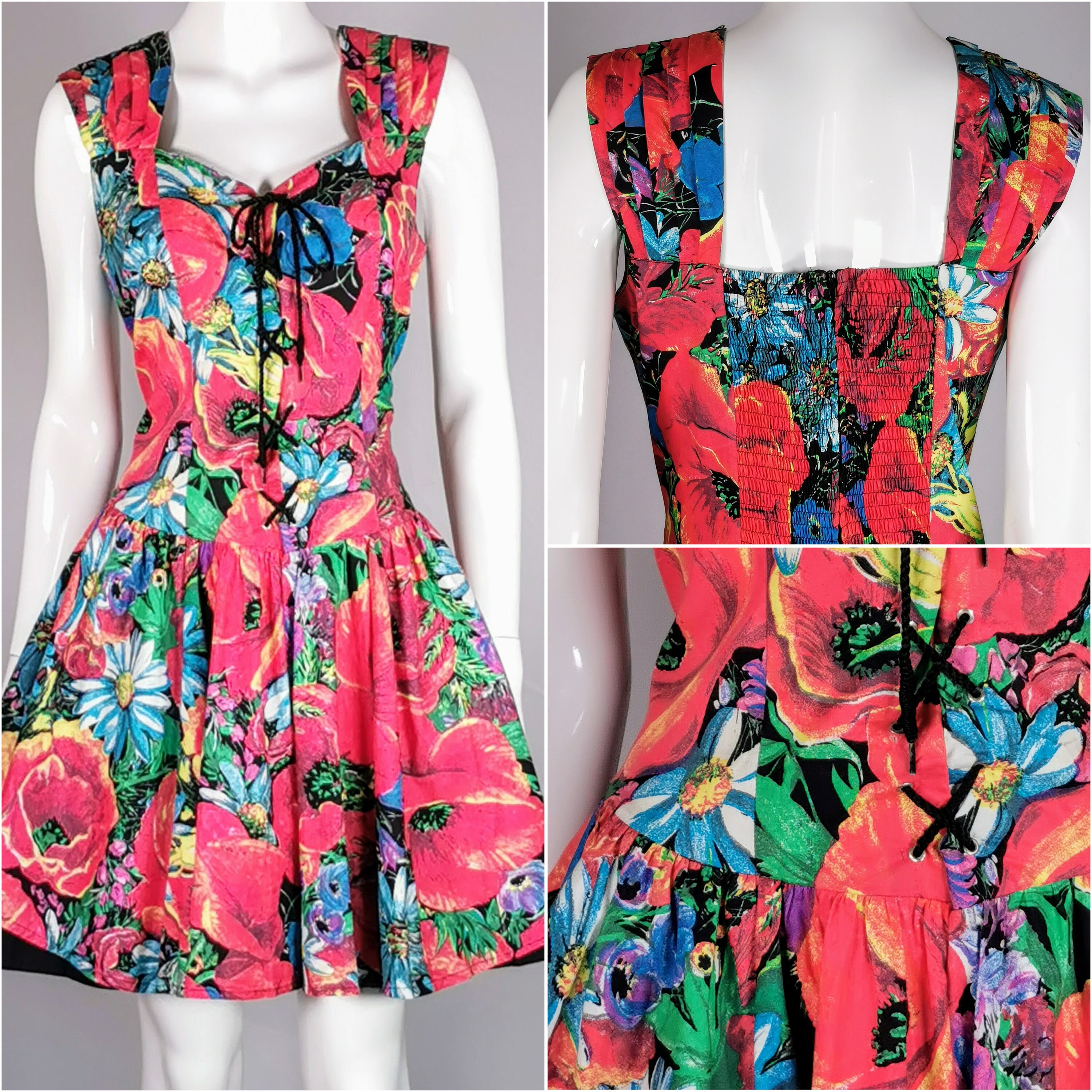 Flowery skater dress online