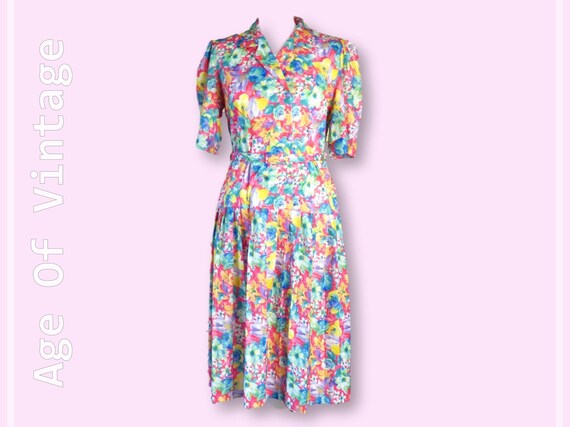 floral dress midi length