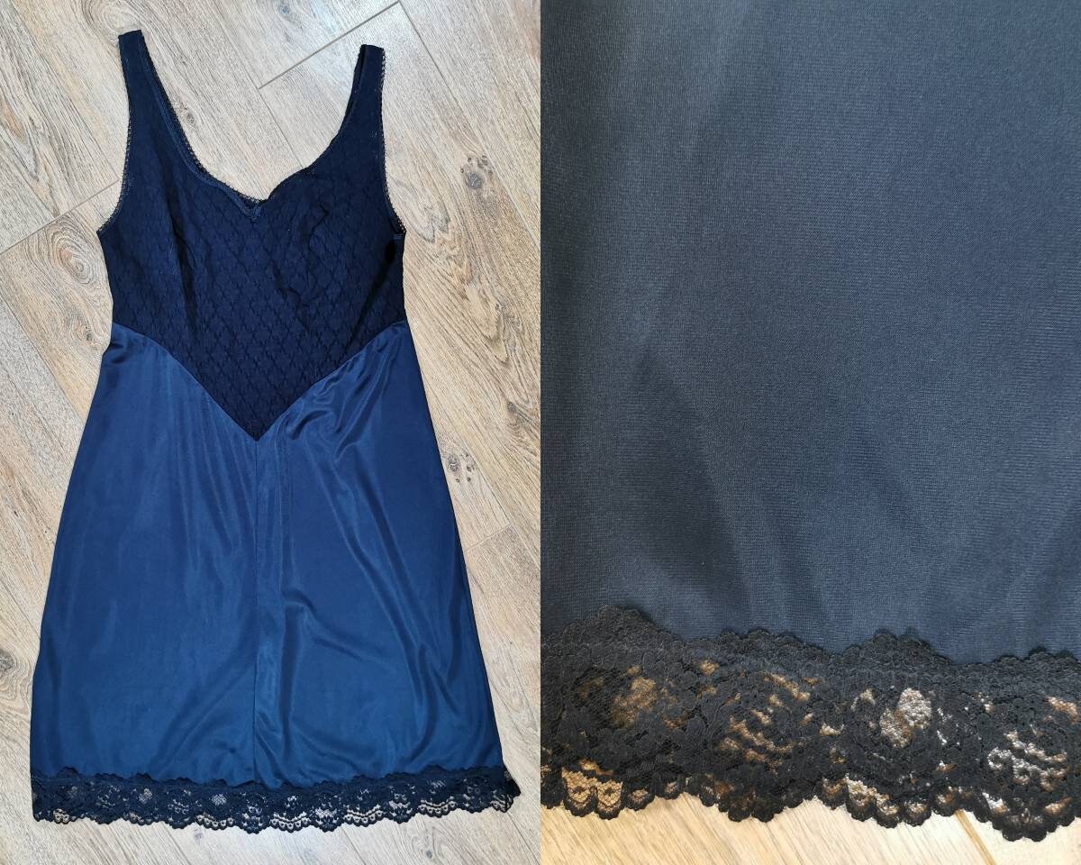 Lacy strap up blue petticoat