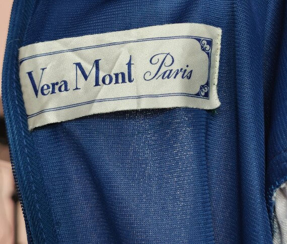 80s vintage Vera Mont Paris 1940s style day dress… - image 9