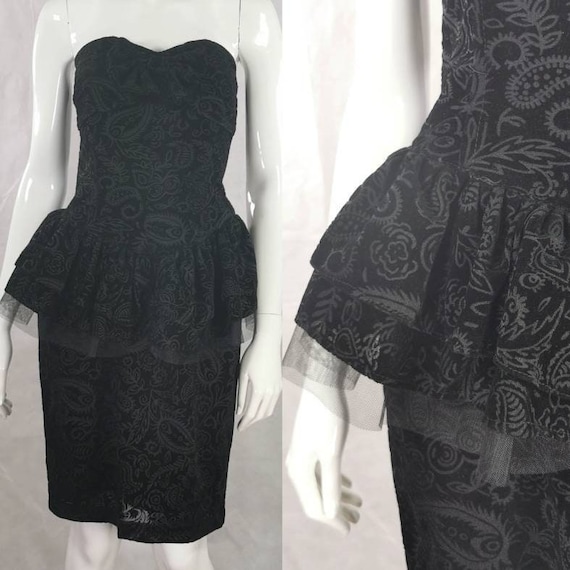 Black bandeau evening dress best sale