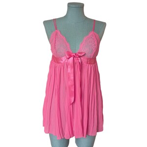 Nuisette In Satin Rosa Fucsia LDB &ndash; Taglie 36-46, Colore Pieno, Nuovo Con Etichette