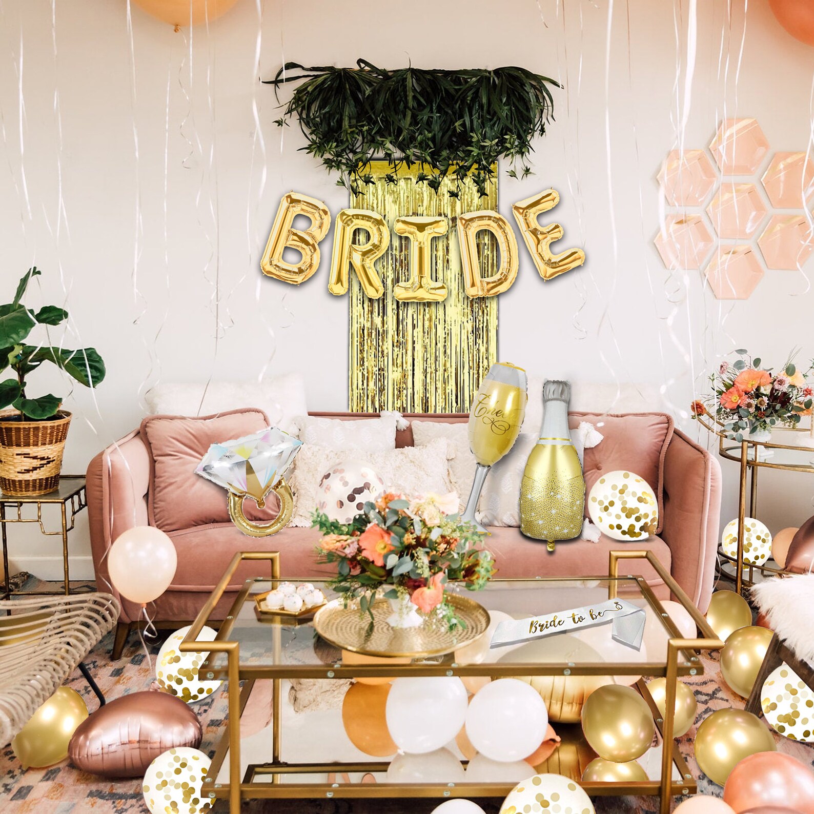 Bachelorette Party Decorations Kit GOLD Theme Edition Etsy