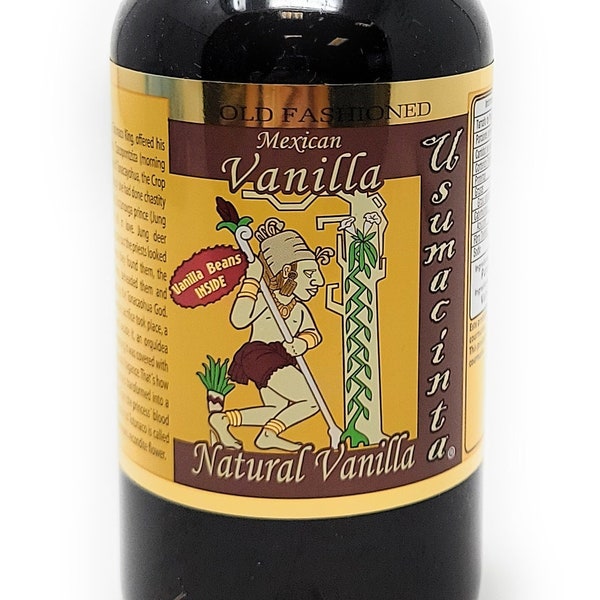 Usumacinta Mexican Vanilla Pure Natural Amber Extract, 8.4 Ounces (250ml), Made in Mexico