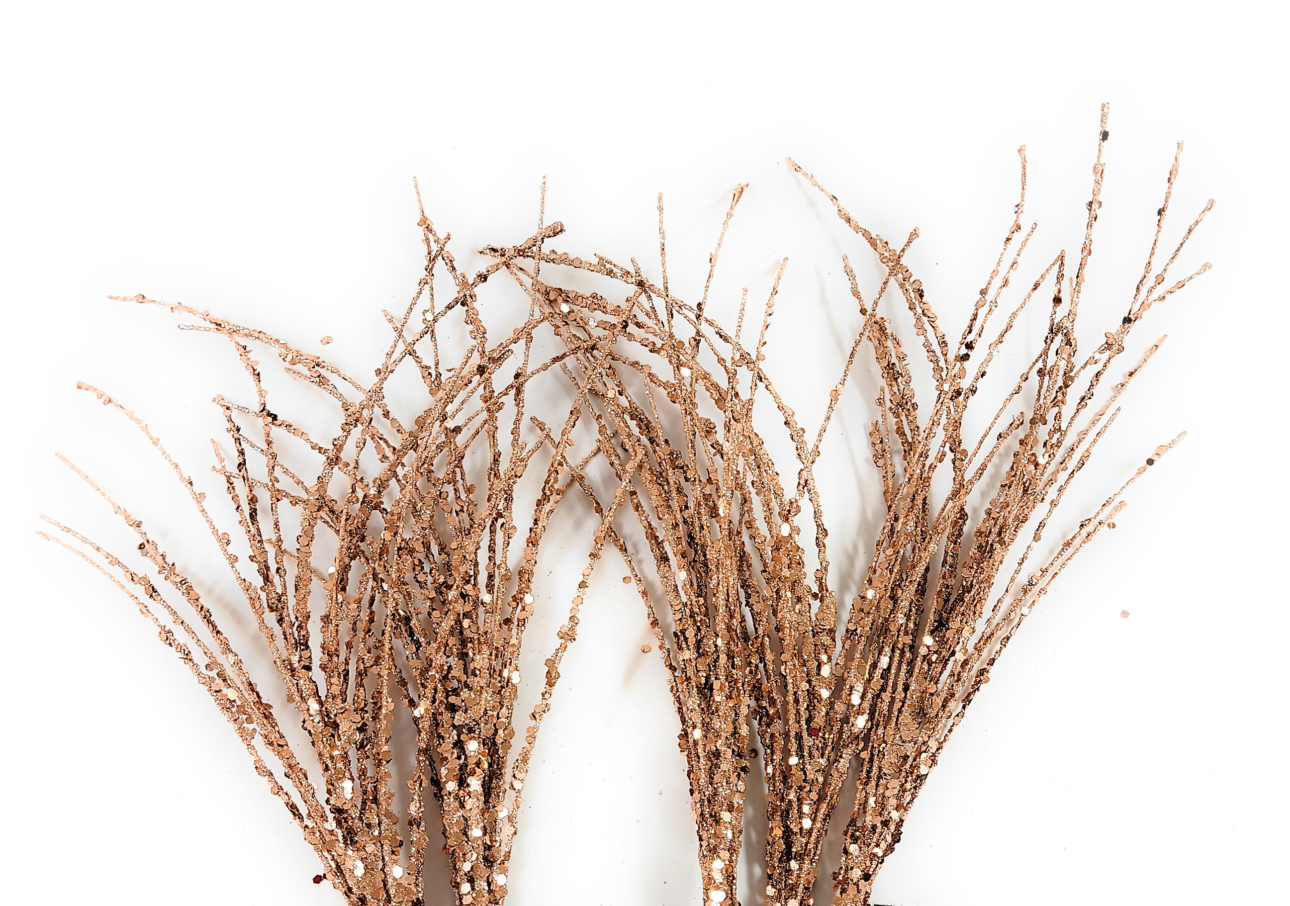 Rose Gold Picks Wreath Attachments Vase Decorations Glitter Etsy