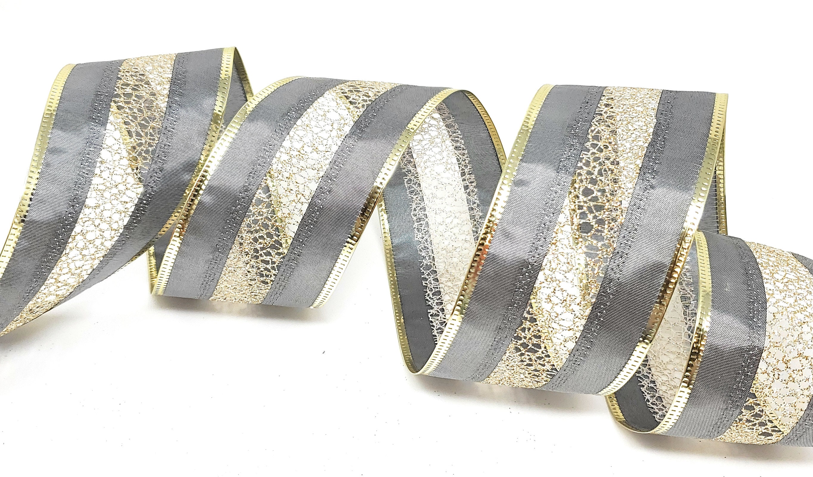 Champagne Gold Ribbon Christmas Tree Etsy