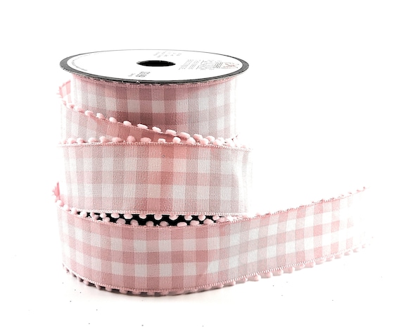  Micomon Pink and White Gingham Ribbon Hot Pink Gingham Ribbon  25 Yards Each Roll 100% Polyester (3/8, Hot.Pink)