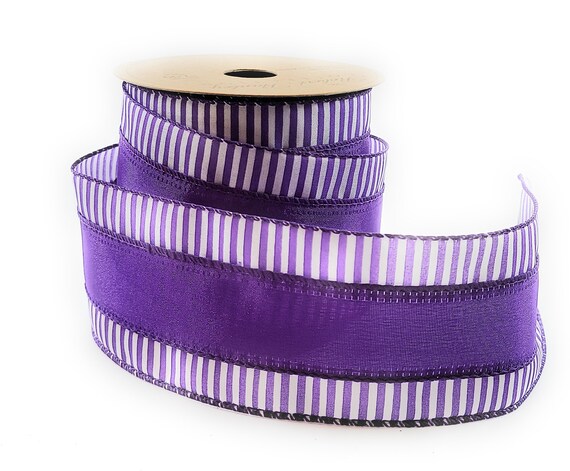 1 Wired Lilac Purple Pastel Decorative Ribbon 18 Feet 