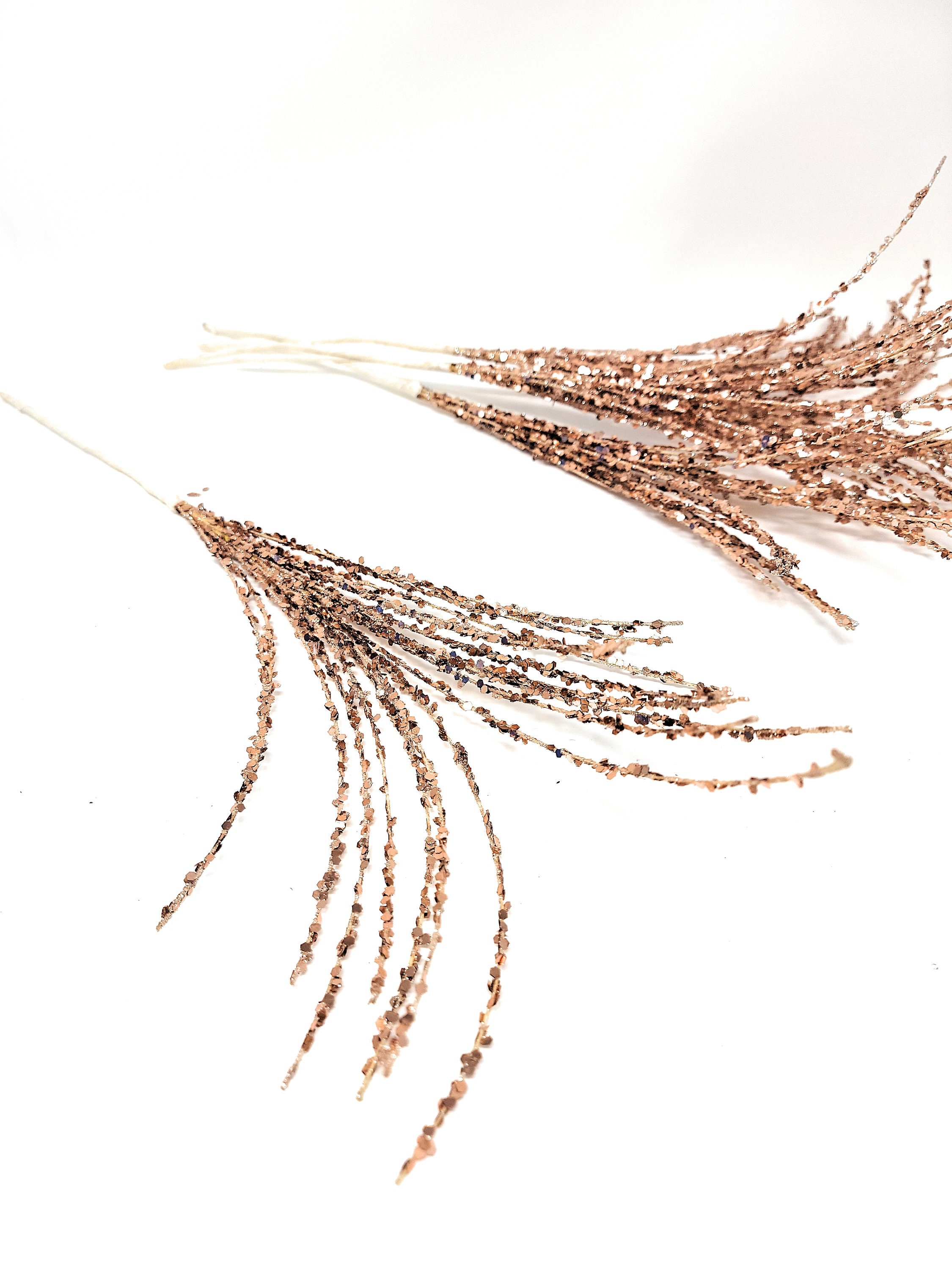 Rose Gold Picks Wreath Attachments Vase Decorations Glitter Etsy