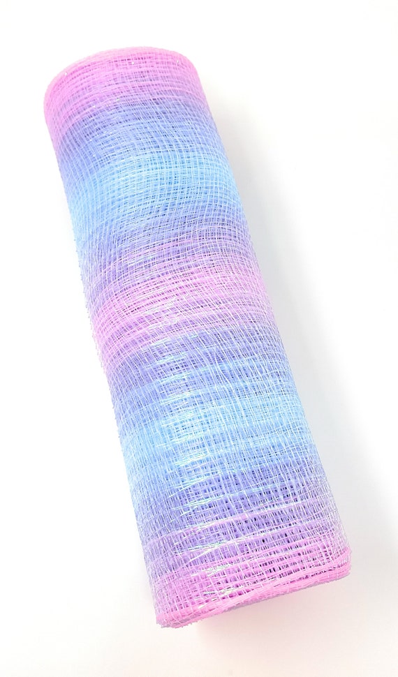 Easter Day Poly Mesh Ribbon Deco Metallic Fall Metallic Foil Pink Purple  Blue Green Mesh Rolls for DIY Easter Project Wreaths Party Decorations