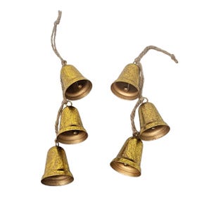 Jingle Bells with Jute Christmas Ornaments (Set of 2)