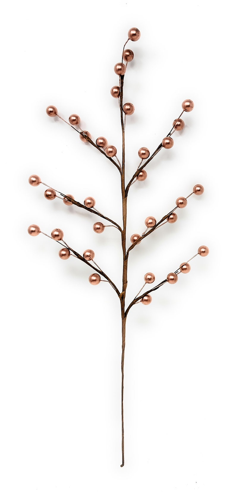 Rose Gold Metallic Berry Floral Picks Wreath Attachments Vase Etsy