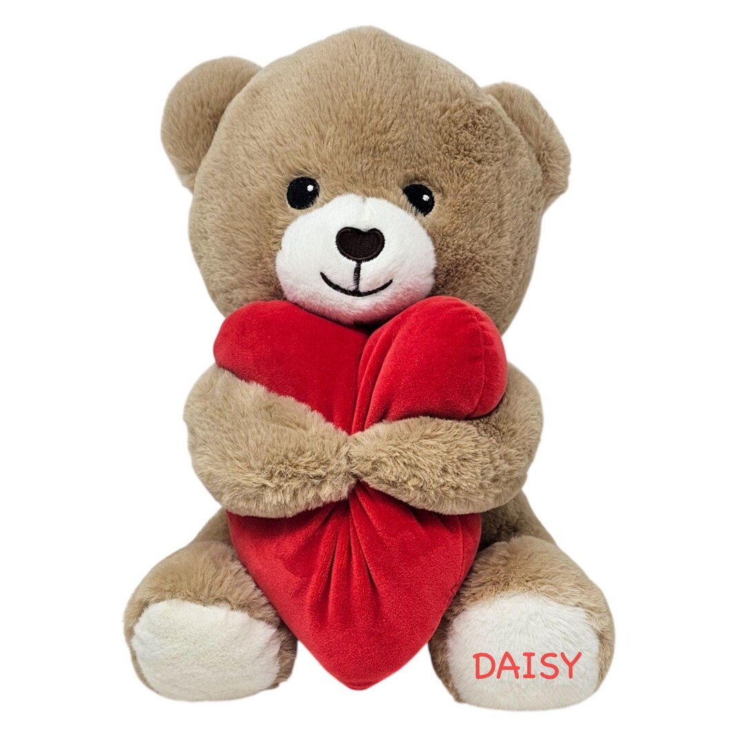 Valentine's Day Plush 12" Brown Teddy Bear With Red Heart ...