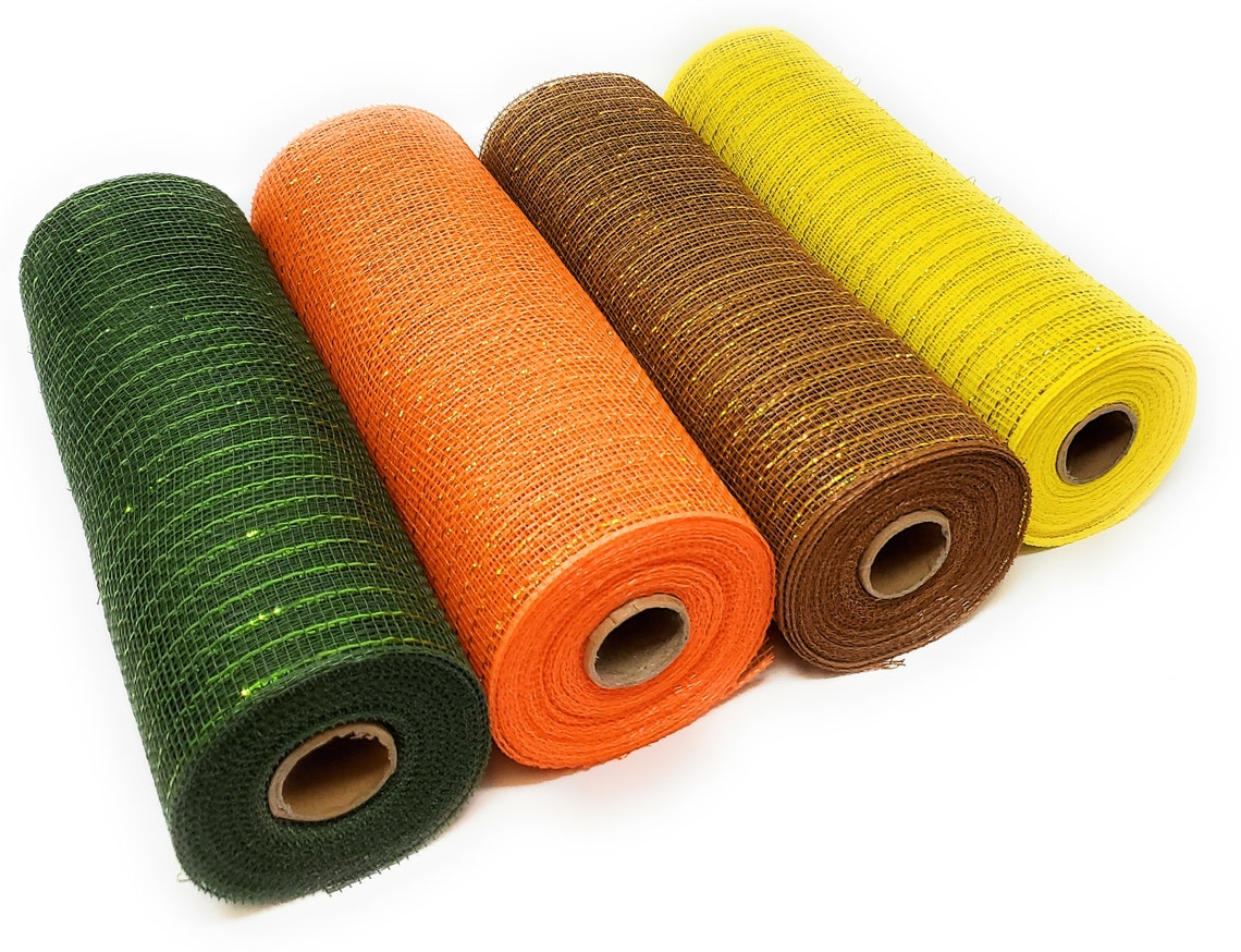 Fall Mesh Ribbon Fall Harvest Deco Mesh Ribbon DIY Wreath Kit 10 Wide - Etsy