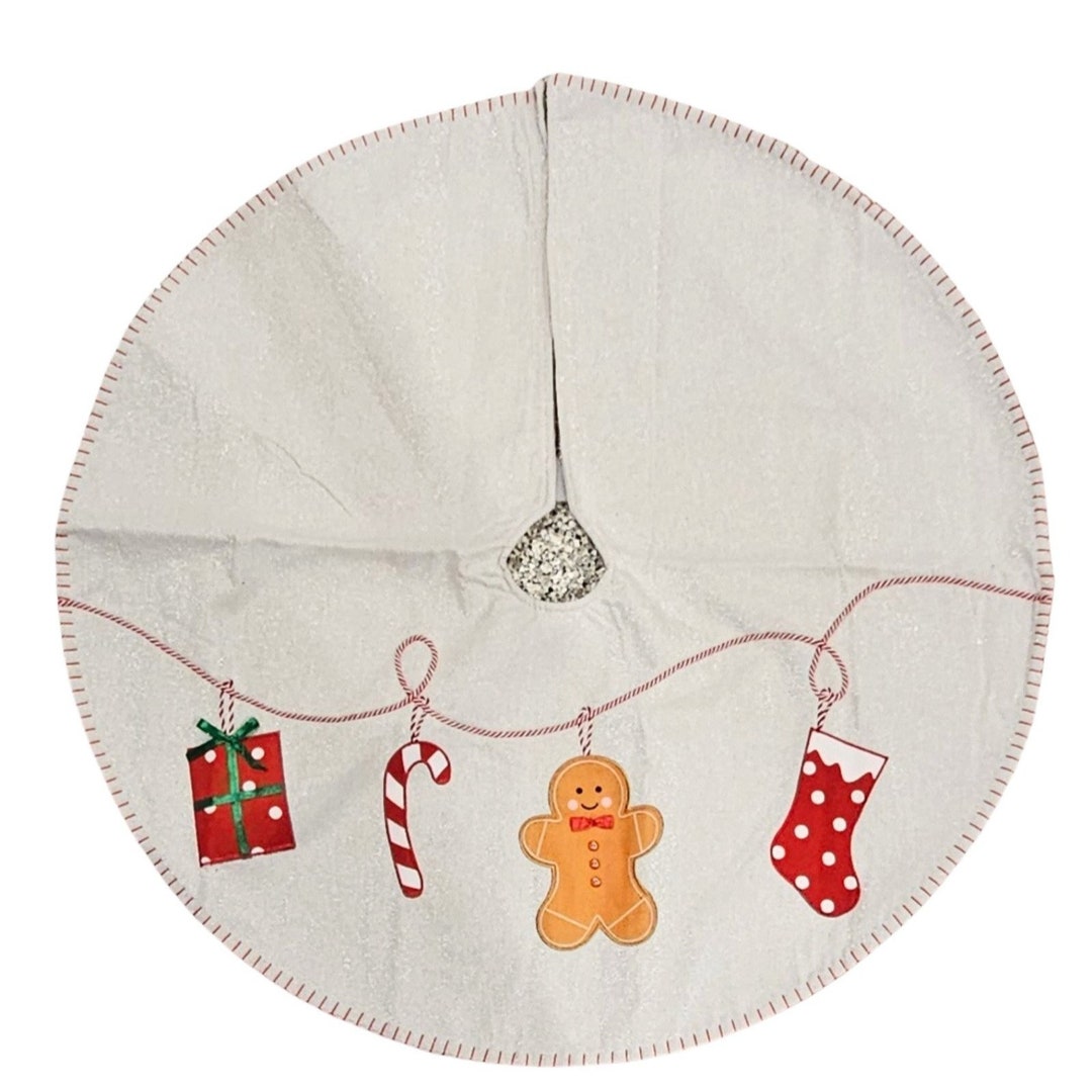 Gingerbread Candy Cane Christmas Tree Skirt 30 Party Etsy