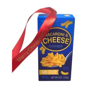 Boxed Macaroni and Cheese Food Christmas Ornament - Personalized Gift