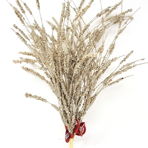 Set of 5 Champagne Glitter Berry Picks Wreath Attachments Vase Decorations